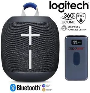 Logitech Core Wonderboom 4 Portable Waterproof Bluetooth Speaker w/ Accessories Bundle