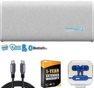 Sony ULT Field 3 Wireless Portable Bluetooth Speaker, Off-White +1 YR Warranty Bundle