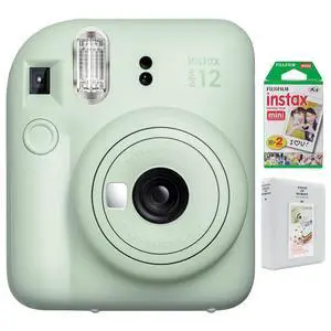 Fujifilm Instax Mini 12 Instant Camera, Mint Green w/ Instant Film + Photo Album Fujifilm Instax Mini 12 Instant Camera, Mint Green w/ Instant Film + Photo Album