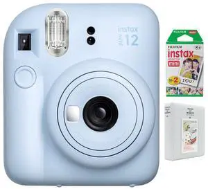 Fujifilm Instax Mini 12 Instant Camera, Pastel Blue w/ Instant Film + Photo Album Fujifilm Instax Mini 12 Instant Camera, Pastel Blue w/ Instant Film + Photo Album