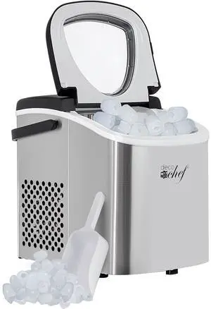Deco Chef Compact Countertop Ice Maker 26LBs in 24HRs, 9 Ice Cubes in 6 Minutes, Stainless