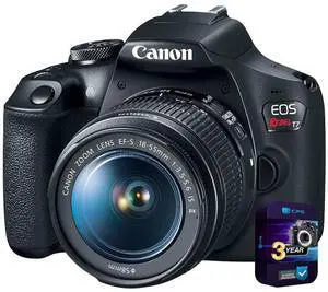 Canon EOS Rebel T7 DSLR Camera 18-55mm f/3.5-5.6 IS II Kit with 3 Year Warranty
