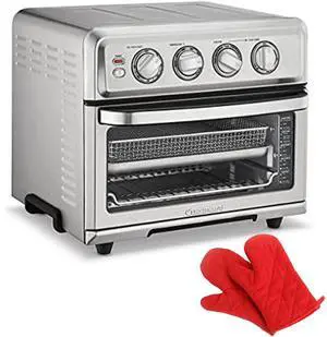 Cuisinart AirFryer Toaster Oven with Grill Steel + Heat Resistant Oven Mitt Pair