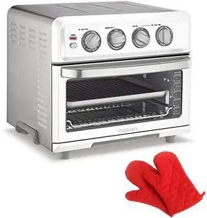 Cuisinart AirFryer Toaster Oven with Grill White + Heat Resistant Oven Mitt Pair