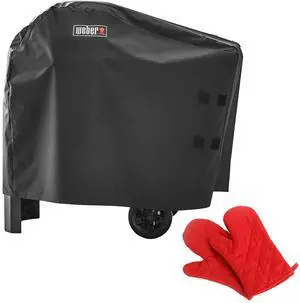 Weber Pulse 2000 with Cart Premium Grill Cover with Oven Mitt Pair