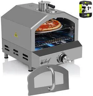 Deco Chef 2-in-1 Propane Gas Pizza Oven & Grill Portable Peel+Extended Warranty