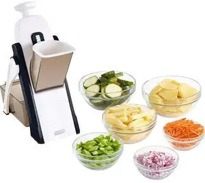 Dash Safe Slice Mandoline Slicer, Dicer for Vegetables with Thickness Adjuster -Black