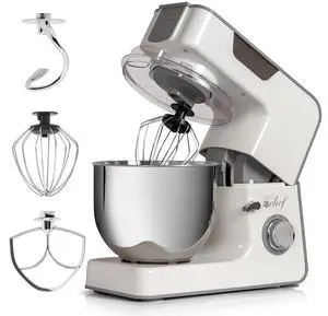 Deco Chef 5.5 QT Kitchen Stand Mixer, 550W 8-Speed Motor, includes 3 Mixing Attachments