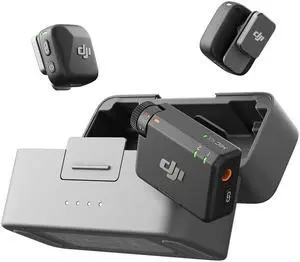 DJI Mic Mini (2 TX + 1 RX + Charging Case), Ultralight, High-Quality Audio, 48h Use