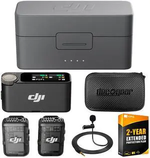 DJI Mic 2 All-In-One Wireless Microphone Bundle with 2 YR Warranty and Accessories