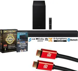 Samsung B-Series Soundbar 5.1 ch Subwoofer (2025) w/ Extended Protection Bundle
