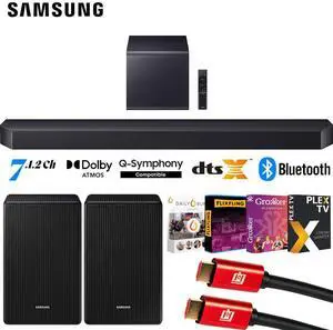 Samsung Q series Soundbar HW-Q900F 7.1.2 ch Subwoofer (2025) w/ Rear Speaker Bundle