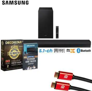 Samsung HW-B750D 5.1ch Soundbar (2024) +26 Months Protection Bundle