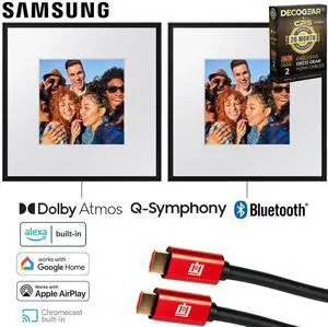Samsung Photo Music Frame Smart Dual Speaker (2024) +26 Months Protection Bundle