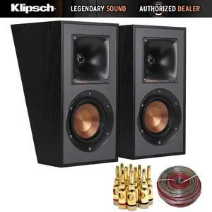 Klipsch R-41SA Dolby Atmos High Performance Elevation Surround Set w Banana Plugs & Wire