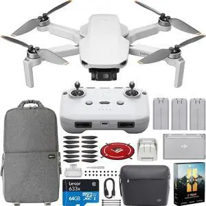 DJI Mini 4K Drone Quadcopter Fly More Combo + RC-N1 Remote &Extended Warranty Bundle