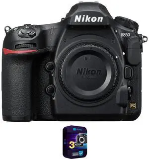 Nikon 1585 D850 45.7MP Full-Frame FX-Format DSLR Camera Body +3 Year Extended Warranty