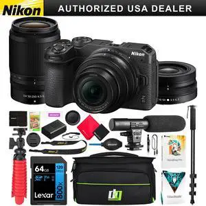 Nikon  Z 30 Mirrorless Camera 4K DX + 2 Lens Kit 16-50mm & 50-250mm Accessories Bundle