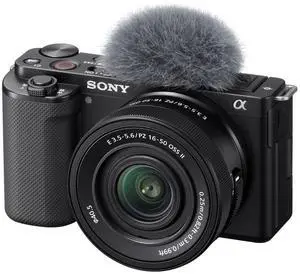 Sony Alpha ZV-E10 Mirrorless Vlog Camera with 16-50mm f/3.5-5.6 II Lens (Black)