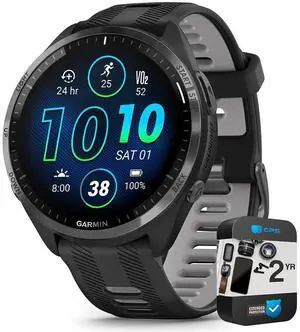 Garmin Forerunner 965 Running Smartwatch Black and Powder Gray + 2 Year Warranty