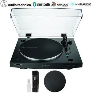 Audio-Technica Fully Automatic Wireless Belt-drive Turntable, Black w/ Accessories Bundle Audio-Technica Fully Automatic Wireless Belt-drive Turntable, Black w/ Accessories Bundle