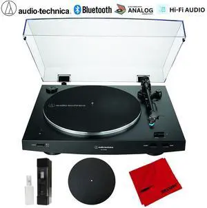 Audio-Technica Fully Automatic Wireless Belt-drive Turntable, Black w/ Accessories Bundle Audio-Technica Fully Automatic Wireless Belt-drive Turntable, Black w/ Accessories Bundle