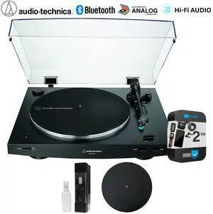 Audio-Technica Fully Automatic Wireless Belt-drive Turntable, Black w/ 2 Year Warranty Bundle Audio-Technica Fully Automatic Wireless Belt-drive Turntable, Black w/ 2 Year Warranty Bundle