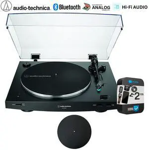Audio-Technica Fully Automatic Wireless Belt-drive Turntable, Black w/ 2 Year Warranty Bundle Audio-Technica Fully Automatic Wireless Belt-drive Turntable, Black w/ 2 Year Warranty Bundle