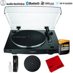 Audio-Technica Fully Automatic Wireless Belt-drive Turntable, Black w/ 2Yr Warranty Bundle Audio-Technica Fully Automatic Wireless Belt-drive Turntable, Black w/ 2Yr Warranty Bundle