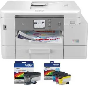 Brother INKvestment All-in-One Color Inkjet Printer + Color Cartridges Bundle