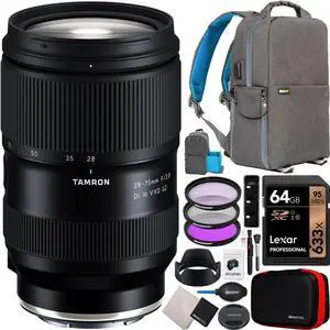 Tamron 28-75mm F/2.8 Di III VXD G2 Lens A063 for Sony E-Mount Full Frame Bundle