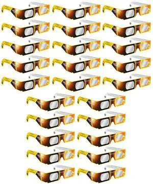 Explore Scientific Sun Catcher Solar Eclipse Glasses - Certified Safe (25 Pack)