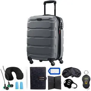 Samsonite Omni Hardside Luggage 20" Spinner Charcoal with 10pc Accessory Kit Samsonite Omni Hardside Luggage 20" Spinner Charcoal with 10pc Accessory Kit