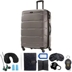 Samsonite Omni Hardside Luggage 28" Spinner, Silver + 10pc Accessory Kit Samsonite Omni Hardside Luggage 28" Spinner, Silver + 10pc Accessory Kit