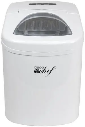 Deco Gear Rapid Electric Party Ice Maker Compact Top Load 26 Lbs. Per Day Capacity Great For Hosting Never Run Out Of Ice Again (Red)