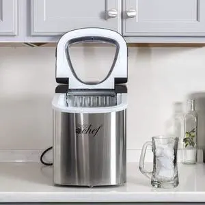 Deco Gear Rapid Electric Party Ice Maker - Compact Top Load 26 Lbs. Per Day Capacity - Great For Hosting Never Run Out Of Ice Again (Stainless Steel) Deco Gear Rapid Electric Party Ice Maker - Compact Top Load 26 Lbs. Per Day Capacity - Great For Hosting Never Run Out Of Ice Again (Stainless Steel)