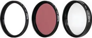 Vivitar VIV-FK3-95 Filter Kit 95mm UV/CPL/FLD, 3 Piece (Black)