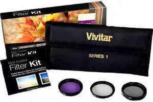 Vivitar 43mm UV, Polarizer & FLD Deluxe Filter kit (set of 3 + carrying case) FK-43
