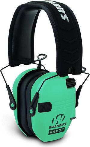 Walkers Razor Series Slim Lo Profile Ear Muffs Hearing Protection - Light Teal