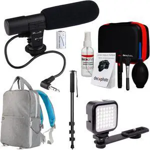 Deco Gear Pro Photographer Video Recording Bundle for DSLR & Mirrorless Cameras