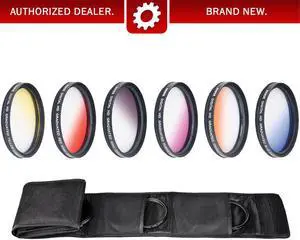 Deco Gear 55mm Graduated Color Multicoated 6 Piece Filter Set with Fold Up Pouch