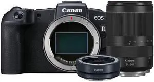 Canon EOS RP Mirrorless Camera w/RF 24-240mm Lens F/4-6.3 is USM & Lens Mount Adapter