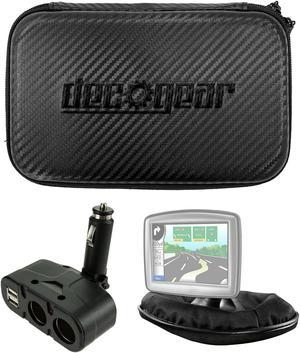 Deco Gear 5" Hard EVA Case with Zipper for Tablets and GPS with GPS Essentials Bundle