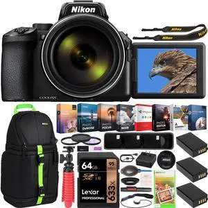 Nikon COOLPIX P950 Compact Digital Camera 83x Optical Zoom Lens 3 Battery Pro Bundle