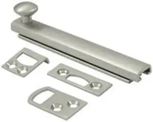 Deltana 4SBCS15 4 in. Heavy Duty Surface Bolt with Concealed Screw, Satin Nickel - Solid