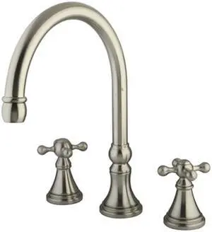 ROMAN TUB FILLER W/KX HDL-Satin Nickel Finish