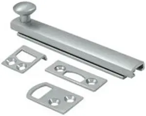 Deltana 4SBCS26D 4 in. Heavy Duty Surface Bolt with Concealed Screw, Satin Chrome - Solid