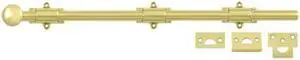 Deltana 18SB3 18 in. Heavy Duty Surface Bolt, Bright