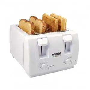 Better Chef IM-241W 4 Slice Dual-Control Toaster, White