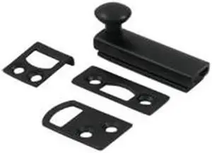 Deltana 2SBCS19 2 in. Heavy Duty Surface Bolt with Concealed Screw, Black - Solid